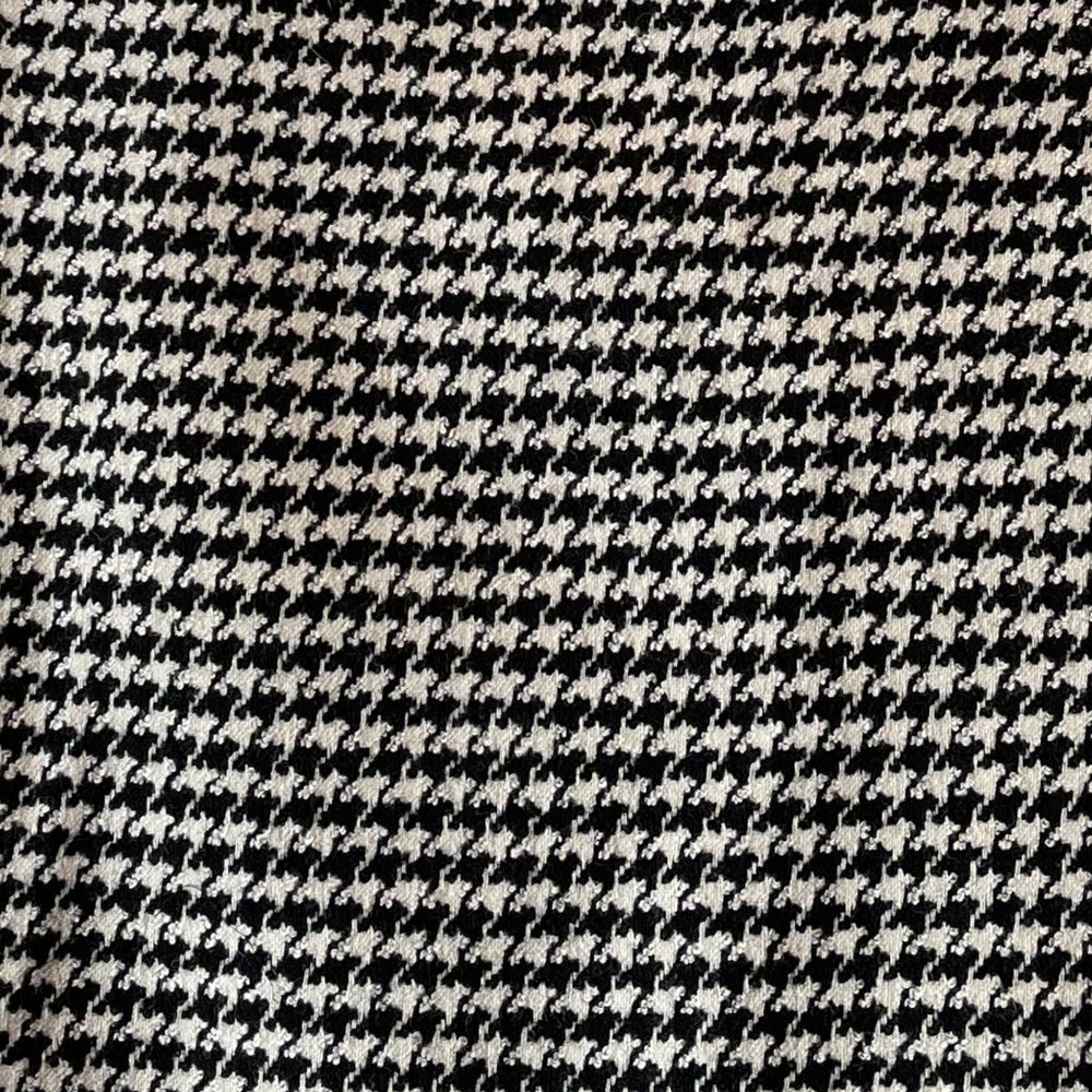 Dark Academia Apostrophe Houndstooth Stretch Straight Skirt Size 8 Wool Blend - Picture 2 of 3